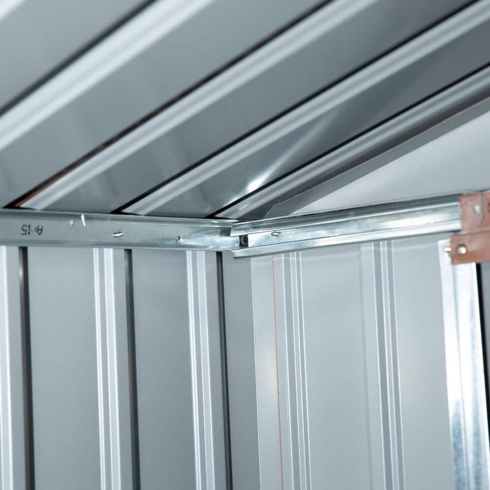 Outsunny 11' x 13' Metal Storage Shed Organizer, Garden Tool House with 4 Vents and 2 Sliding Doors for Backyard, Patio, Garage, Lawn, Yellow