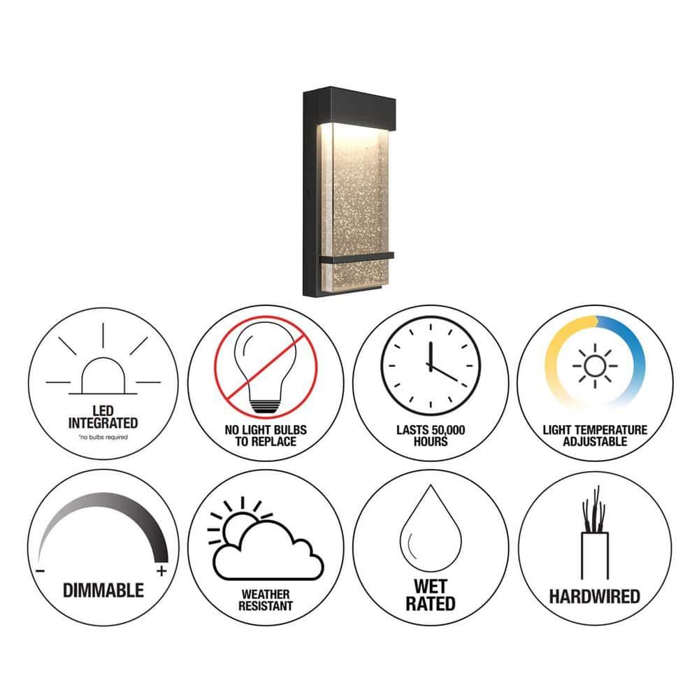 Artika Skyler Integrated LED CCT Outdoor Wall Light Black