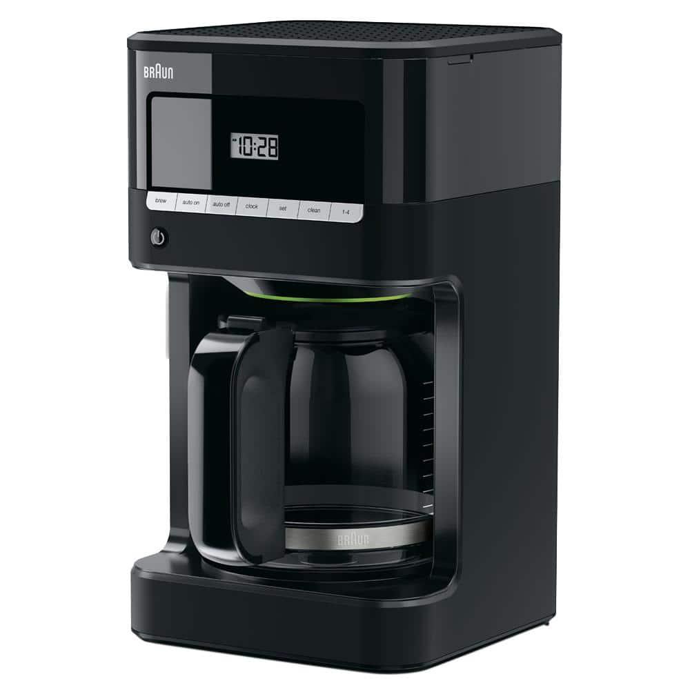 Braun KF7000BK Braun BrewSense 12-Cup Drip Coffee Maker with Brew Strength Selector and Glass Carafe