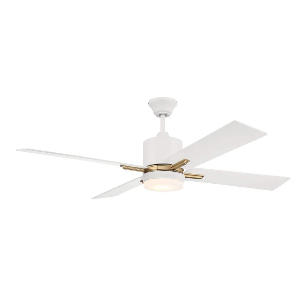 Craftmade  52" Teana Ceiling Fan Satin Brass/White - Hardwired