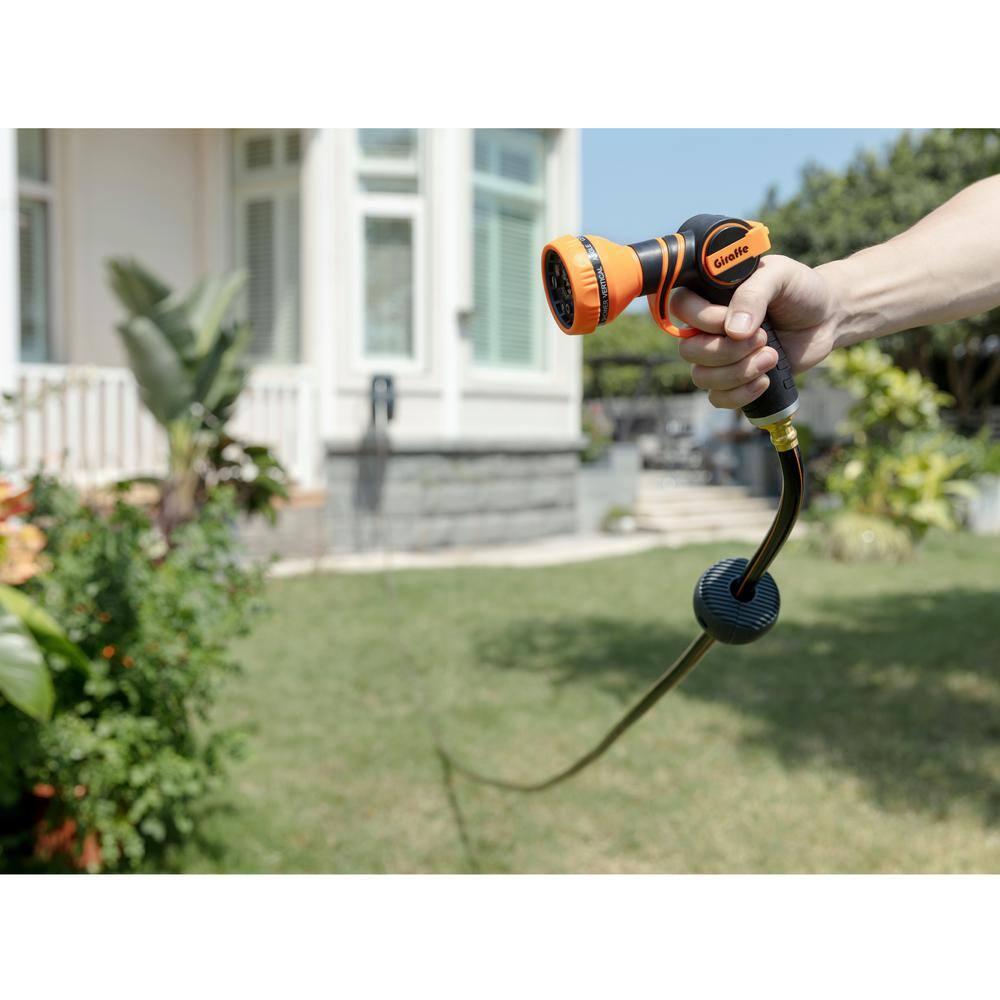 Giraffe Tools 78' Garden Retractable Mounted Hose Hangers Dark Gray