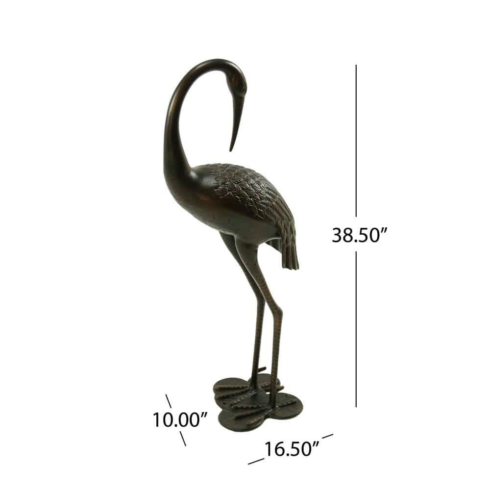 Rosecliff Heights Outdoor Aluminum Crane Garden Statue  (Set Of 2) (Set of 2)