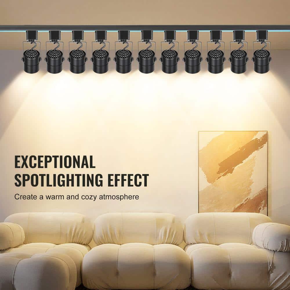 BENTISM 12 Pack 6.5W LED Track Lighting Heads Dimmable H Type Fixtures 3000K 470lm