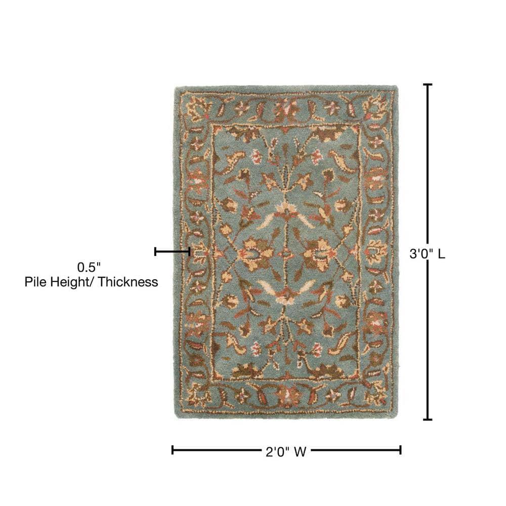 Heritage HG969 Handmade Accent Rug - 2'x3' - Blue/Blue - Safavieh