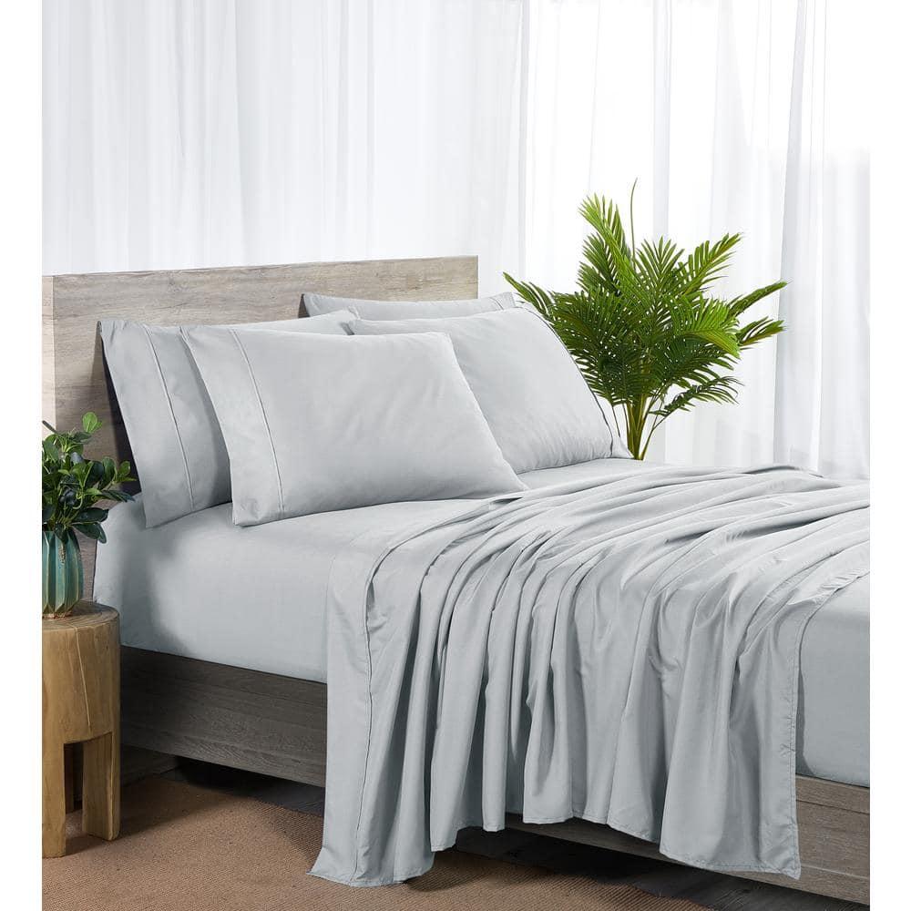 Bed Bath Fashions Bibb Home 2000 Count 6-Piece Rayon From Bamboo Sheet Set with Snug Grip
