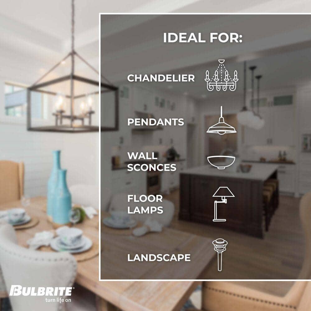 Clear Dimmable LED Bi-Pin Light Bulbs, 4-Pack