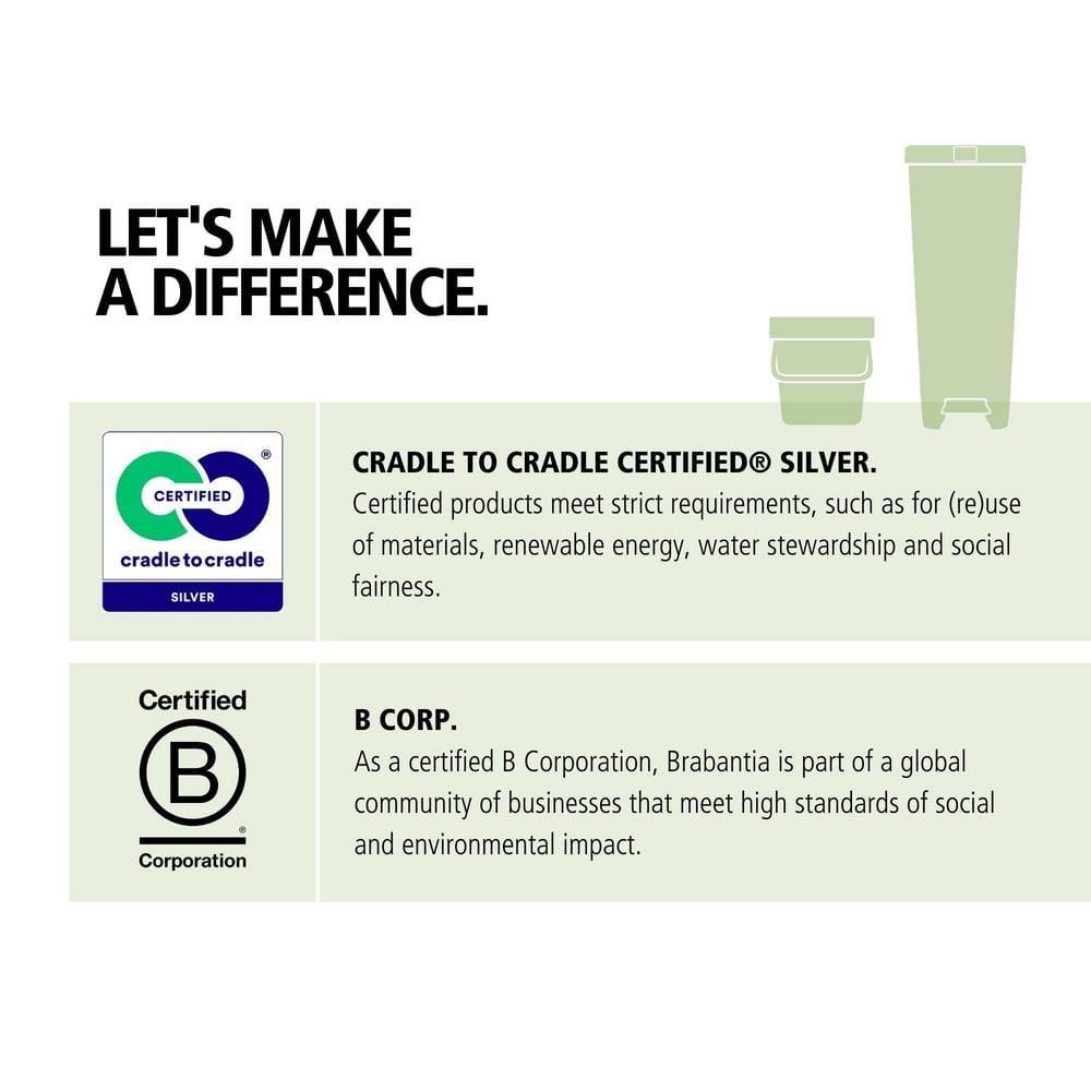 Brabantia Sort & Go Plastic Recycling Bin, 3.2 Gallon