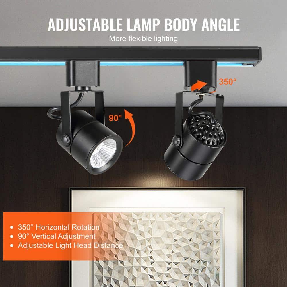 VEVOR GDZMT3ZZ500LFYQ8YV6 Black Adjustable Track Head (Set of 3)