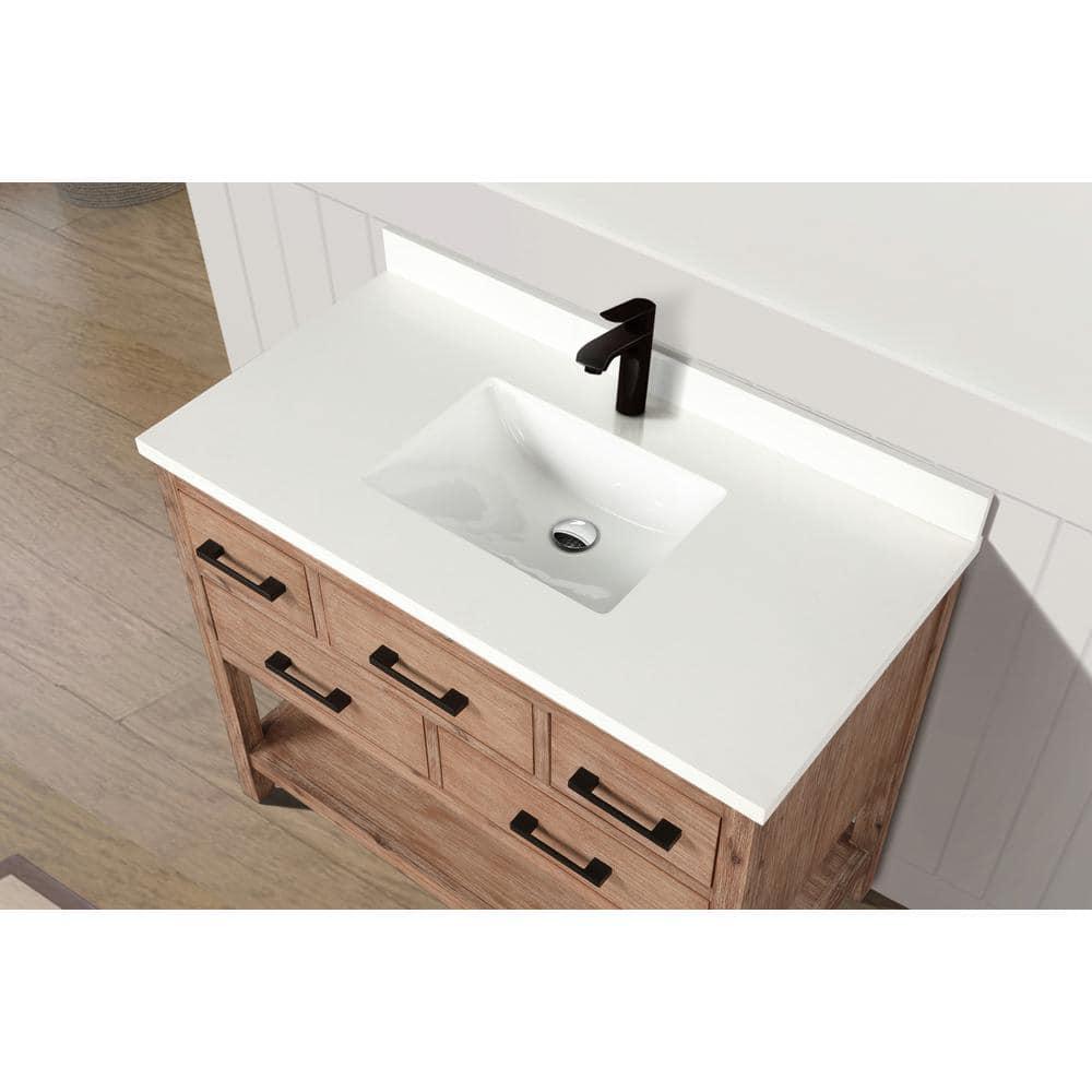 Ari Kitchen & Bath Betty 42'' Single Bathroom Vanity with Quartz Top