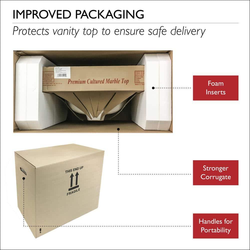 Darby Home Co Cultured Marble Vanity Top with Backsplash