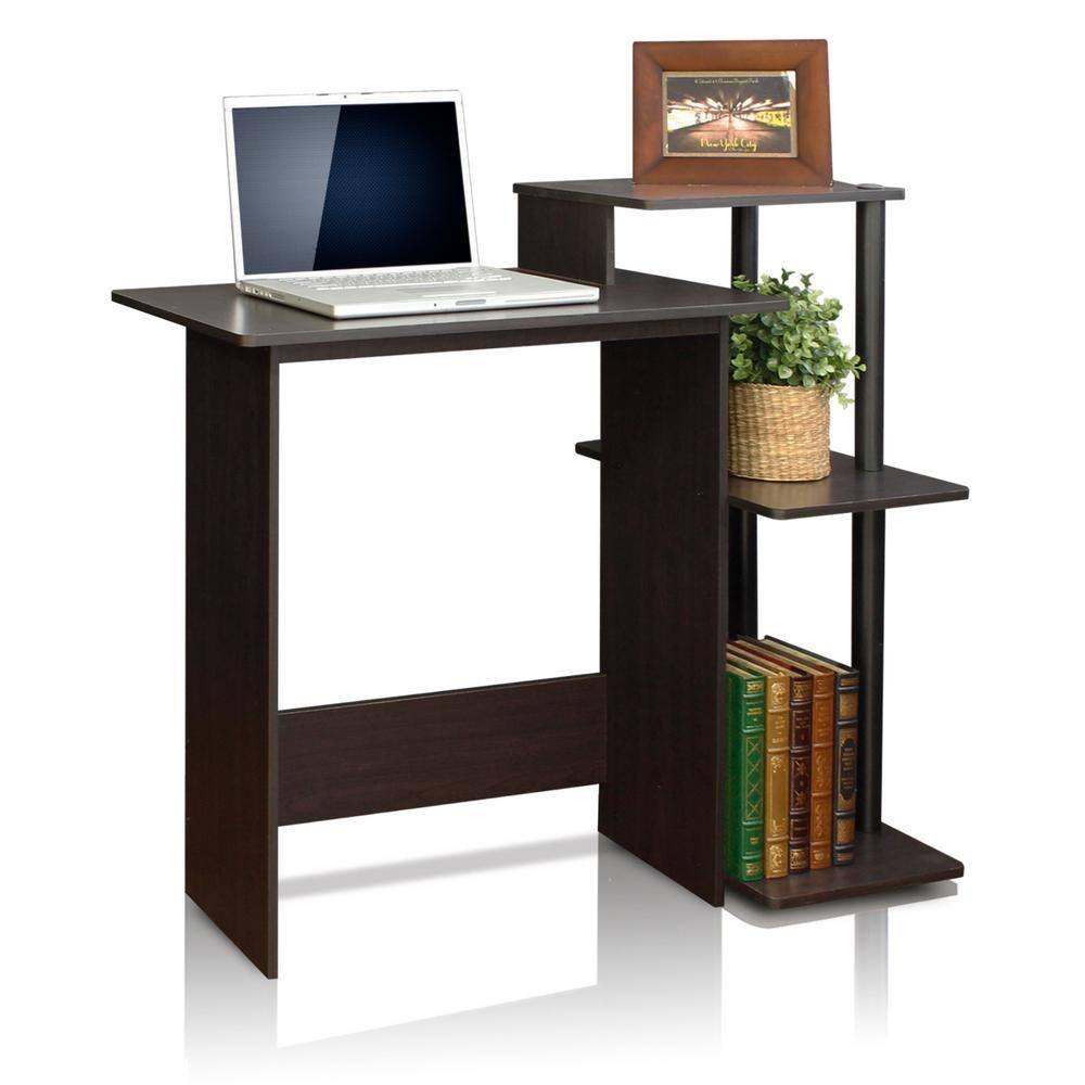 Furinno Efficient Wood Home Laptop Notebook Computer Desk in Espresso/Black