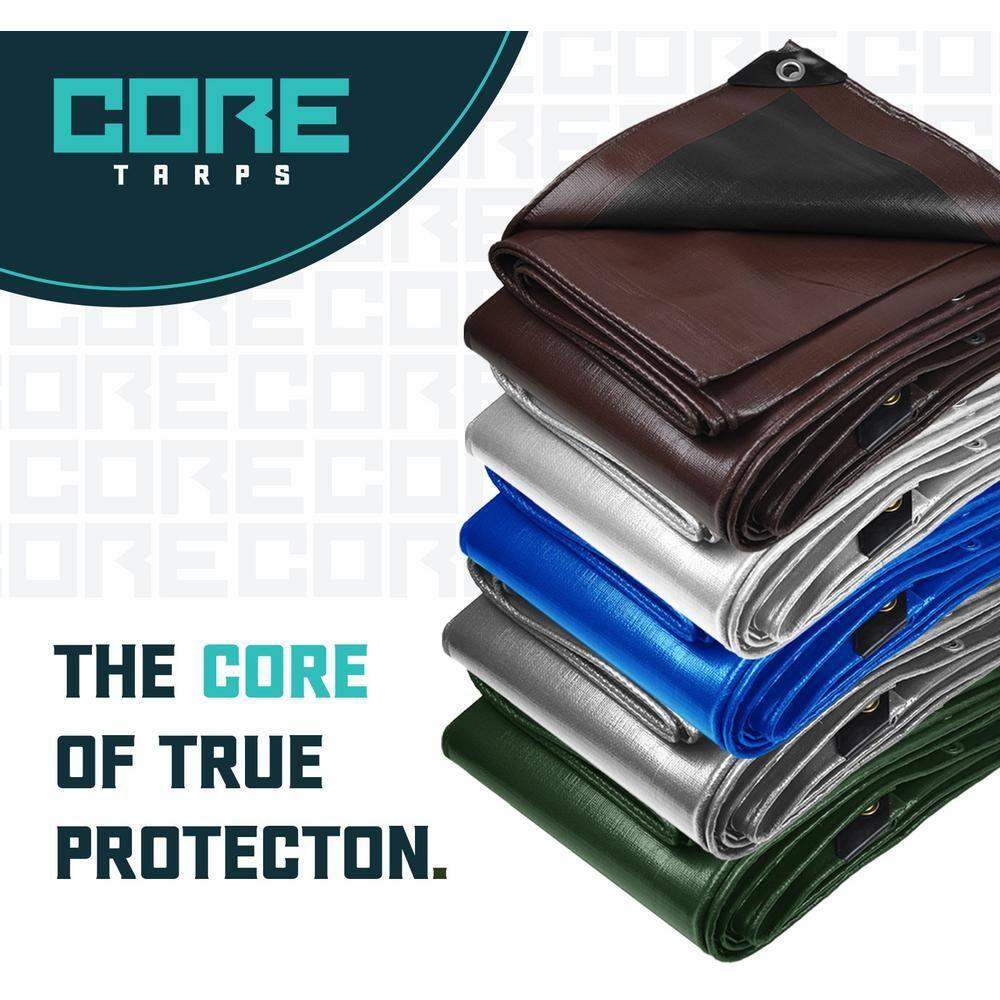 Core Tarps 16 Mil Heavy Duty Polyethylene Tarp, Waterproof, UV Resistant