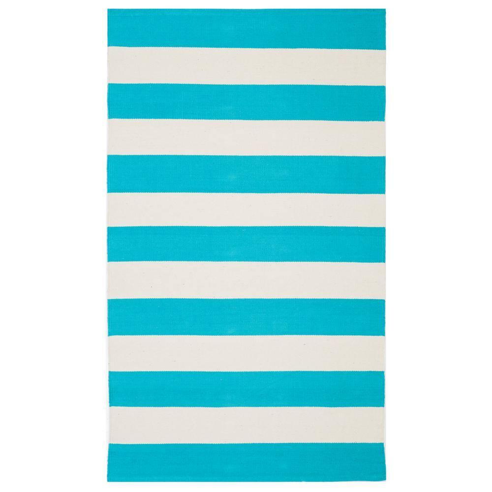 Montauk MTK712 Hand Woven Area Rug - Turquoise/Ivory - 3'x5' - Safavieh.