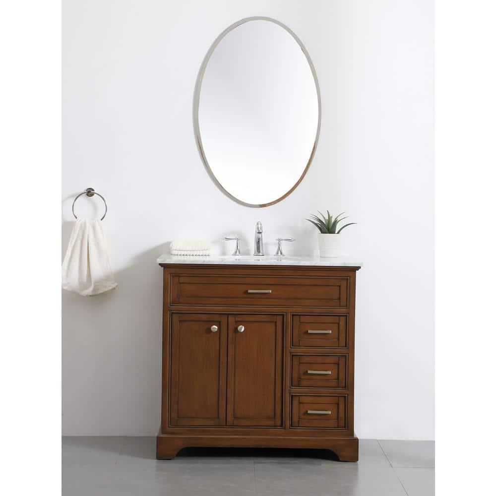 Hermes 36'' Single Bathroom Vanity with Marble Top