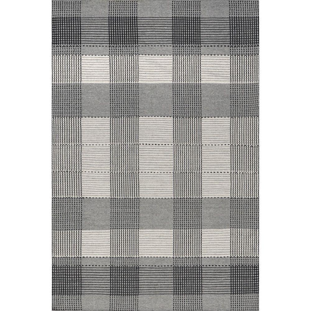 Nuloom Oregon Plaid Wool Area Rug, 6' x 9', Grey