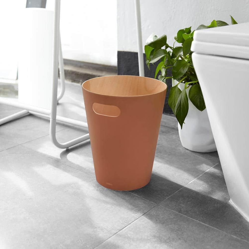 Umbra Woodrow Solid Wood Open Waste Basket - 2 Gallons