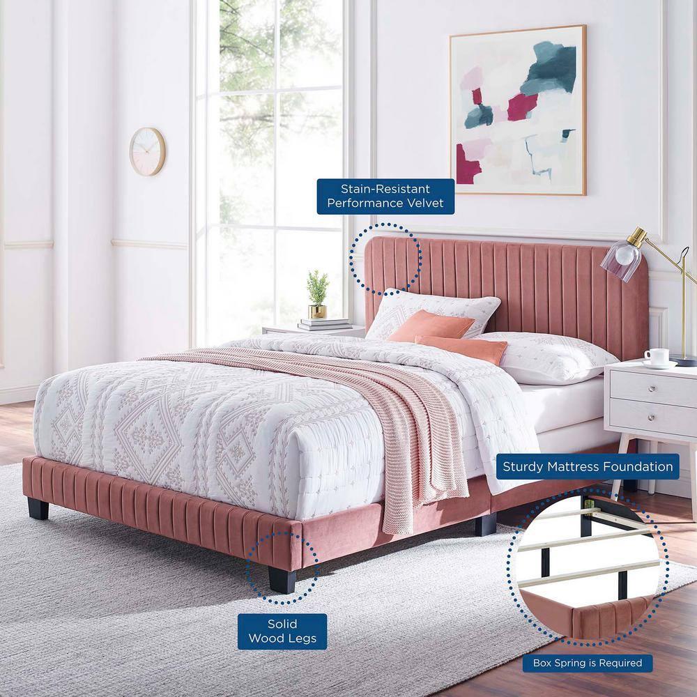 Modway Celine Channel Tufted Performance Velvet King Bed