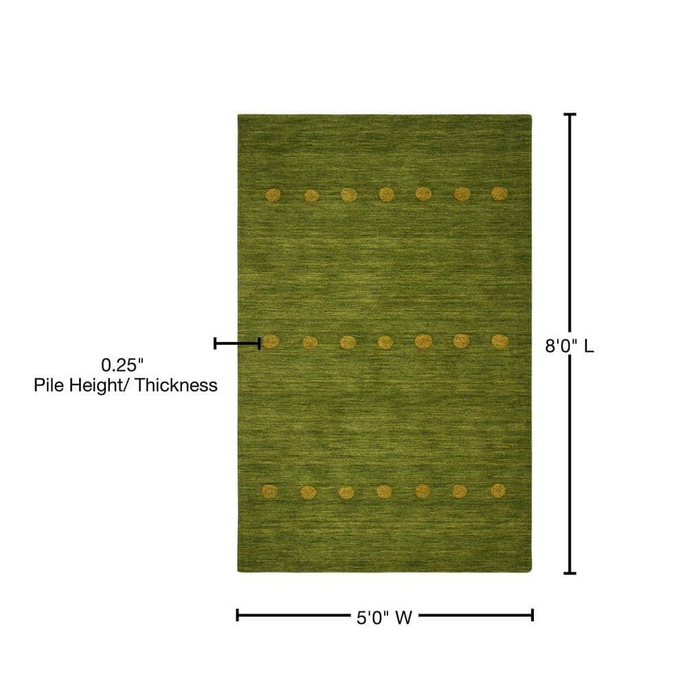 Himalaya HIM590 Hand Loomed Area Rug - Green - 5'x8' - Safavieh.