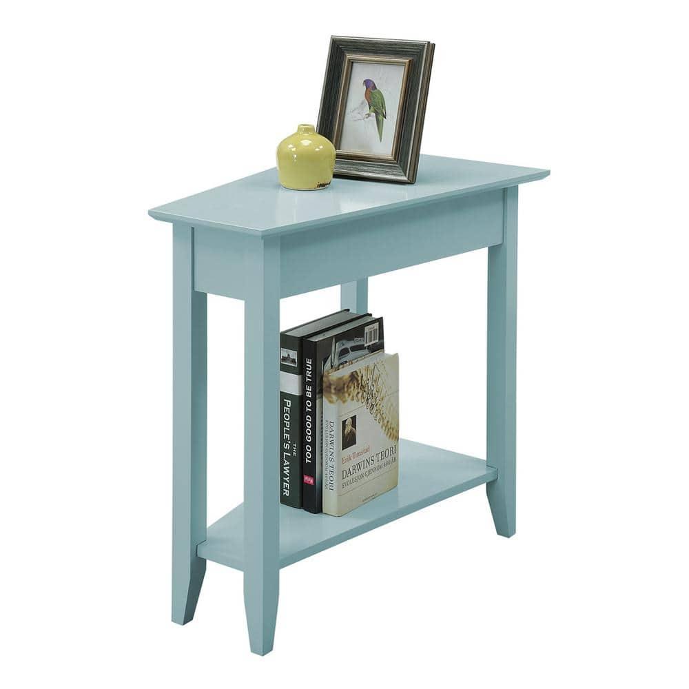 Convenience Concepts American Heritage Wedge End Table, Sea Foam Blue