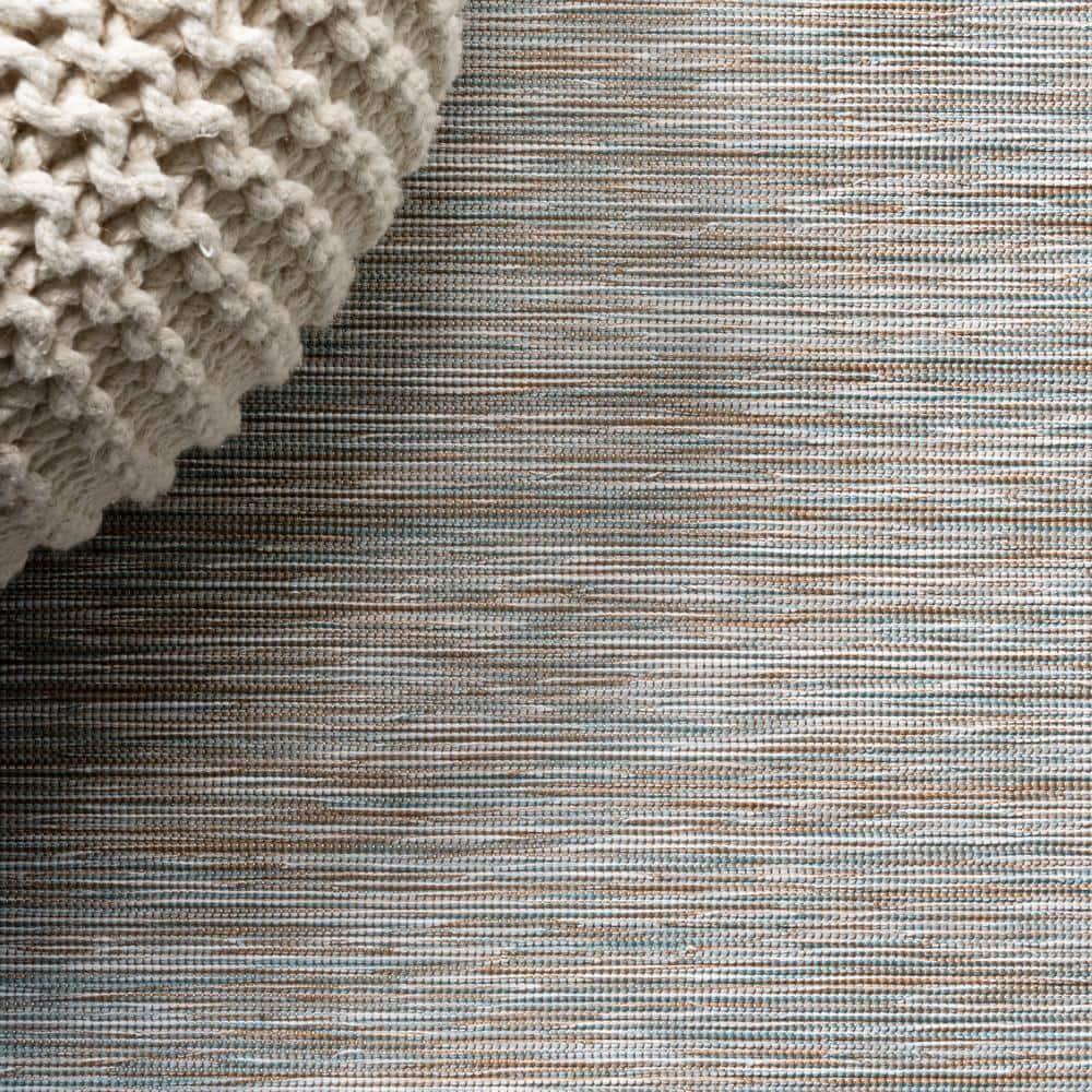 4'x6' Ethan Modern Flatweave Solid  Area Rug, Gray - JONATHAN Y