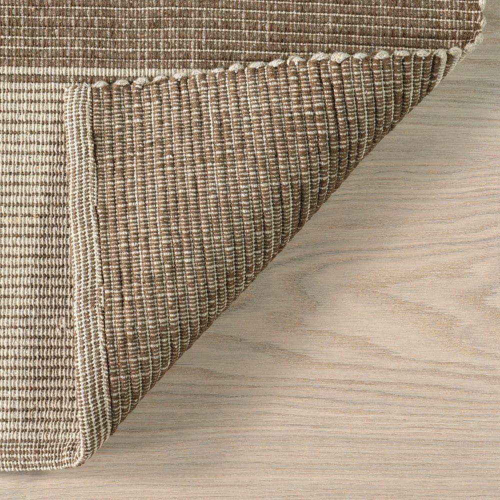 Nuloom Boxelder Checked Cotton Area Rug, 8' x 10', Sand