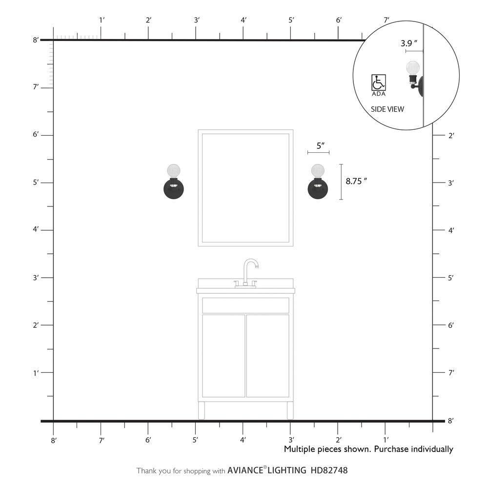 Livex Lighting Lansdale 1 - Light Vanity in  Brushed Nickel