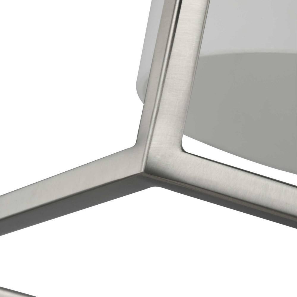 Progress Lighting Chadwick 1-Light Mini-Pendant, Brushed Nickel, Opal Glass Shade