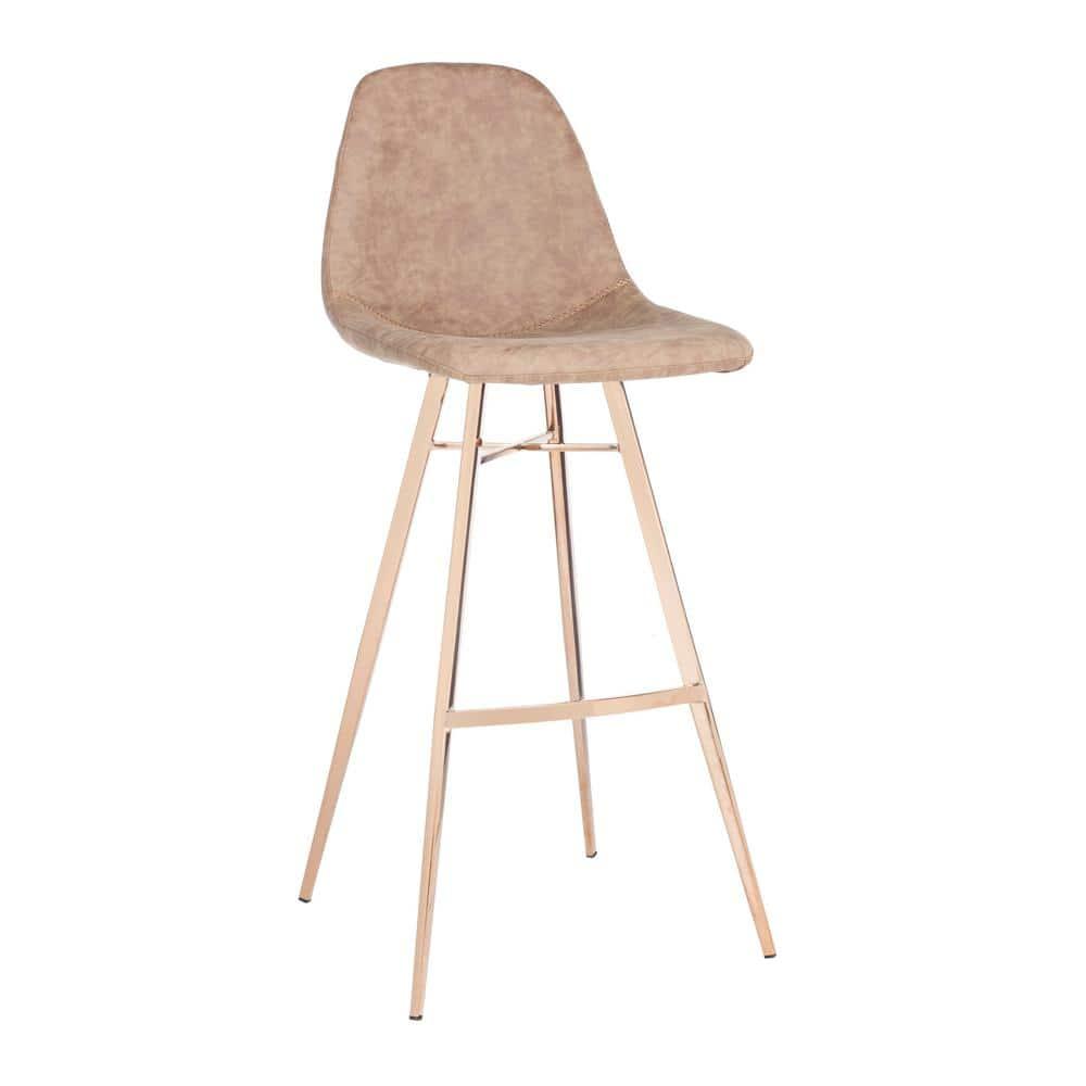 Mathison Bar Stool  - FOX3011 - Brown/Copper - Safavieh Couture