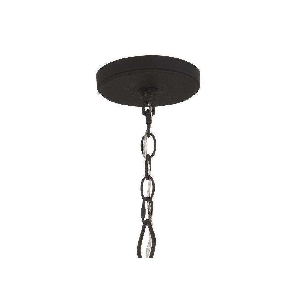 Halifax Textured Black 5-Light Candelabra Chandelier