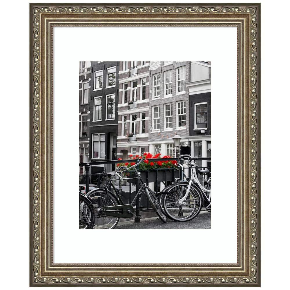 Amanti Art Parisian Silver Wood Picture Frame Opening Size 11x14 in. (Matted To 8x10 in.)
