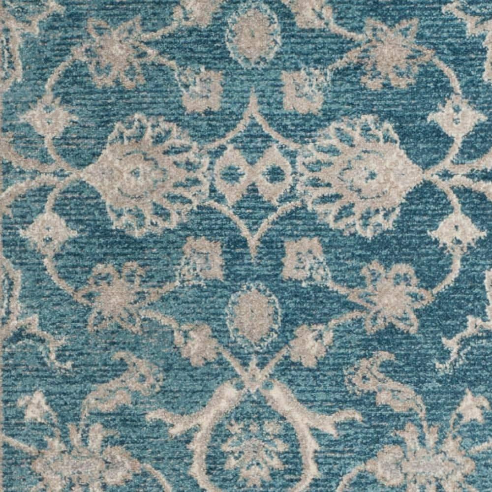 Sofia SOF386 Power Loomed Indoor Runner Rug - Blue/Beige - 2'2"x8' - Safavieh.