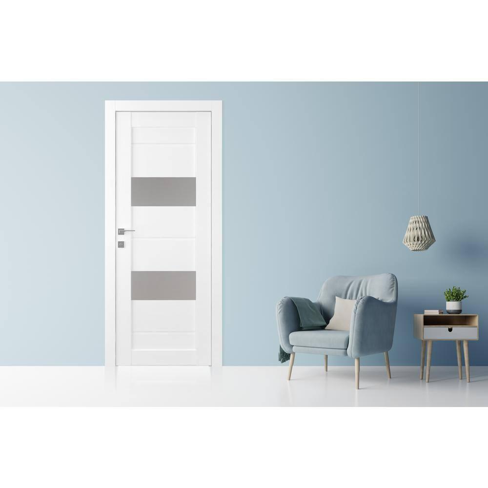 Belldinni Vita DIY-FRIENDLY Paneled Manufactured Wood and Glass Prefinished Standard Door