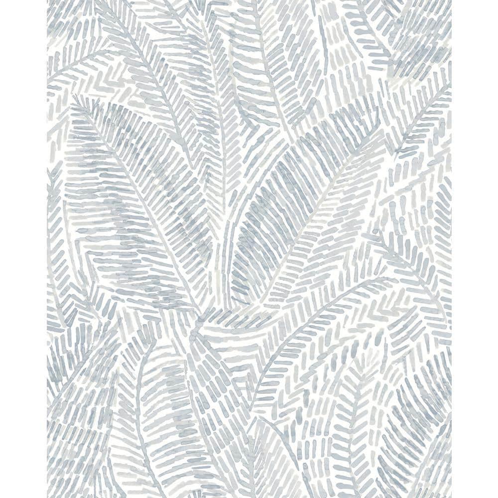 Fildia Light Blue Botanical Non-Pasted Wallpaper Roll