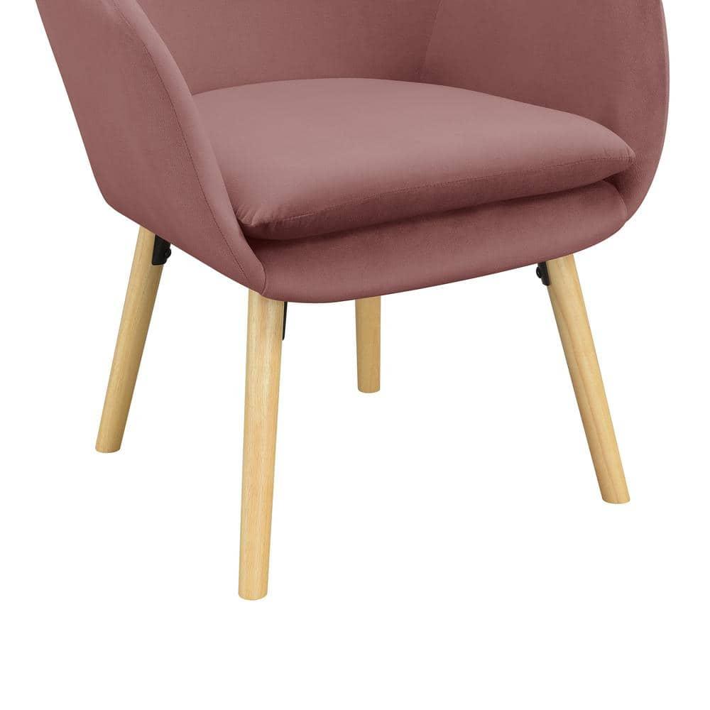 Convenience Concepts Take a Seat Charlotte Accent Chair, Blush Velvet