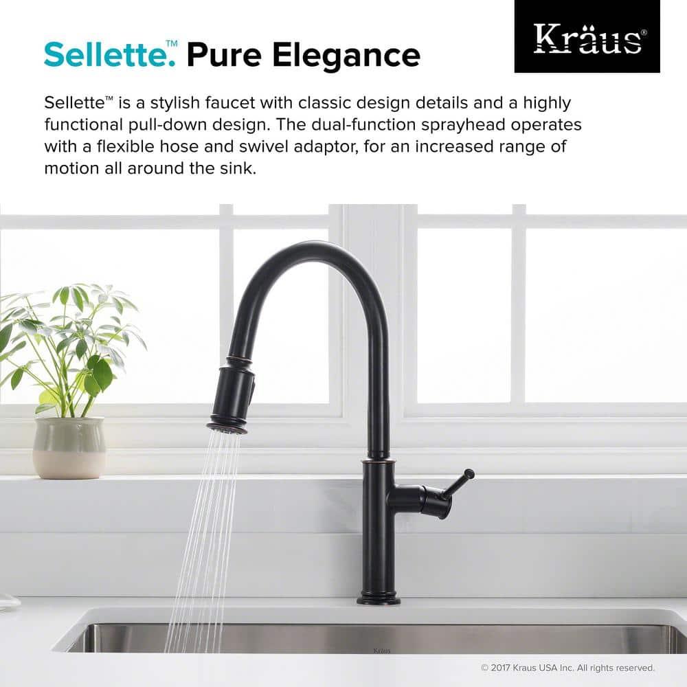 Sellette Pull Down Single Handle Kitchen Faucet