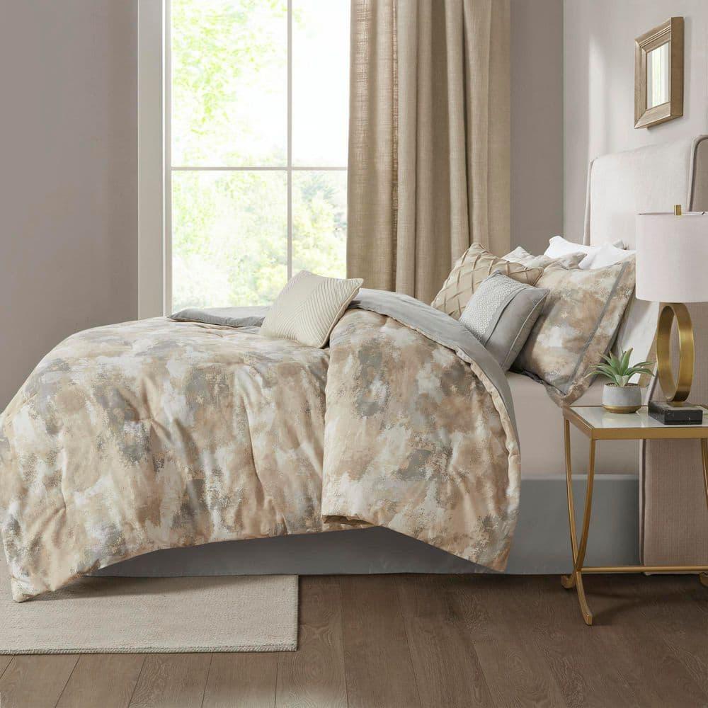 Madison Park Beacon 7 Piece Textured Cotton Blend Comforter Set & Reviews | Wayfair