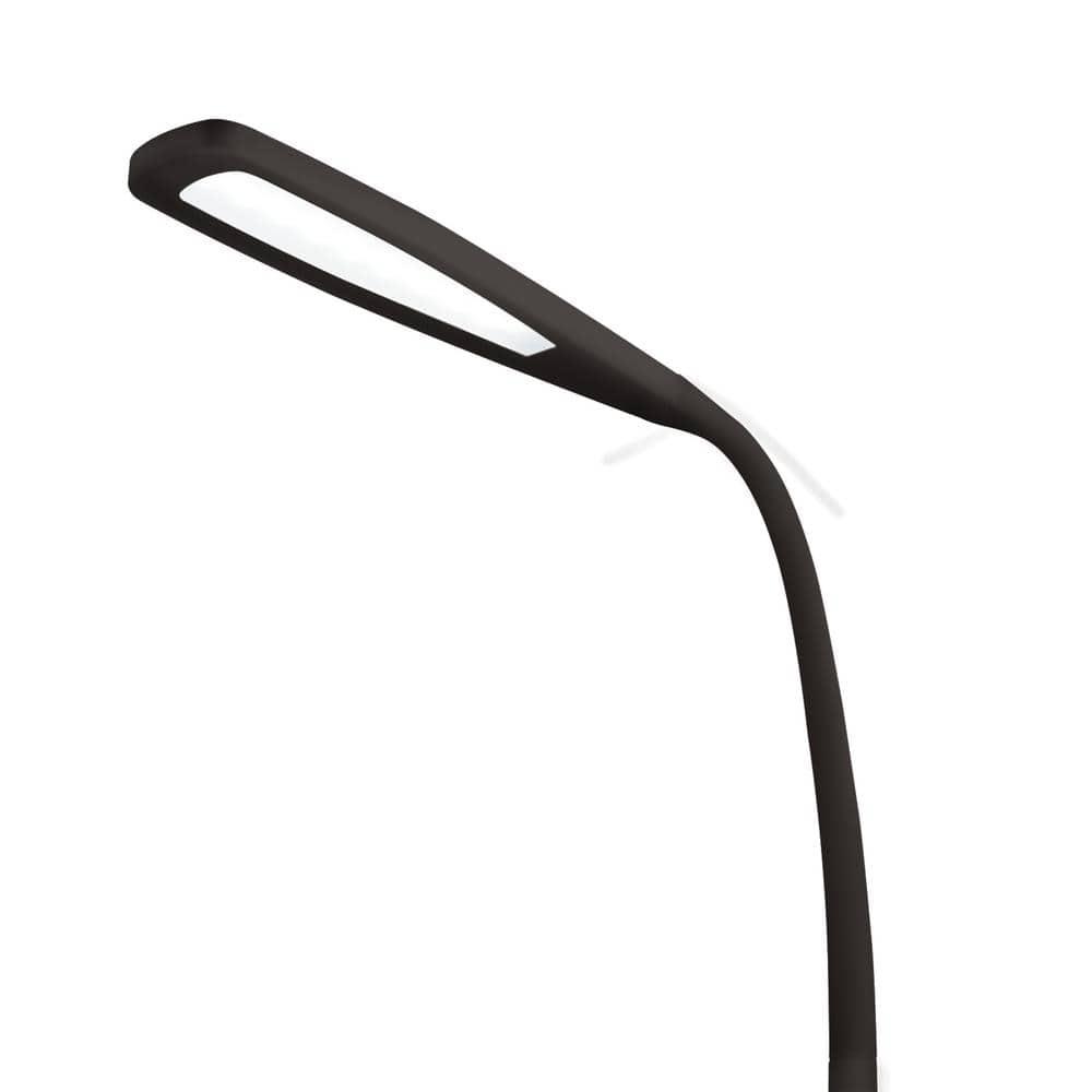 Ott-Lite OttLite Felix Adjustable Height LED Gooseneck Task Floor Lamp in Black
