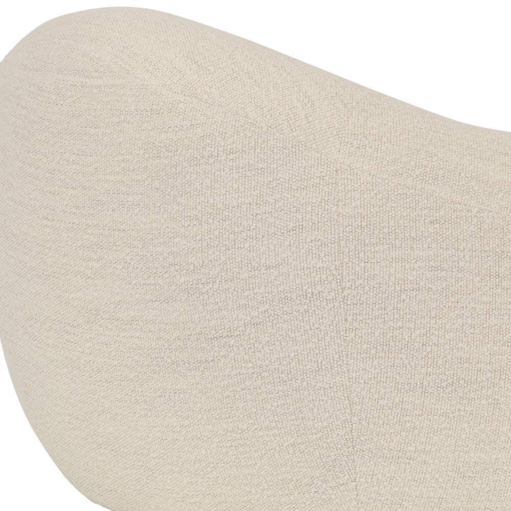 Armen Living Molly Upholstered Polyurethane Swivel Accent Chair in Pearl