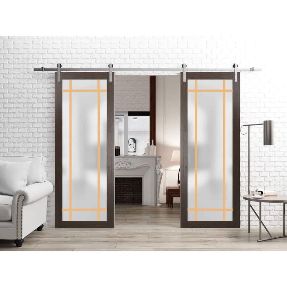 SARTODOORS 2113 Solid + Manufactured Wood Paneled French Doors