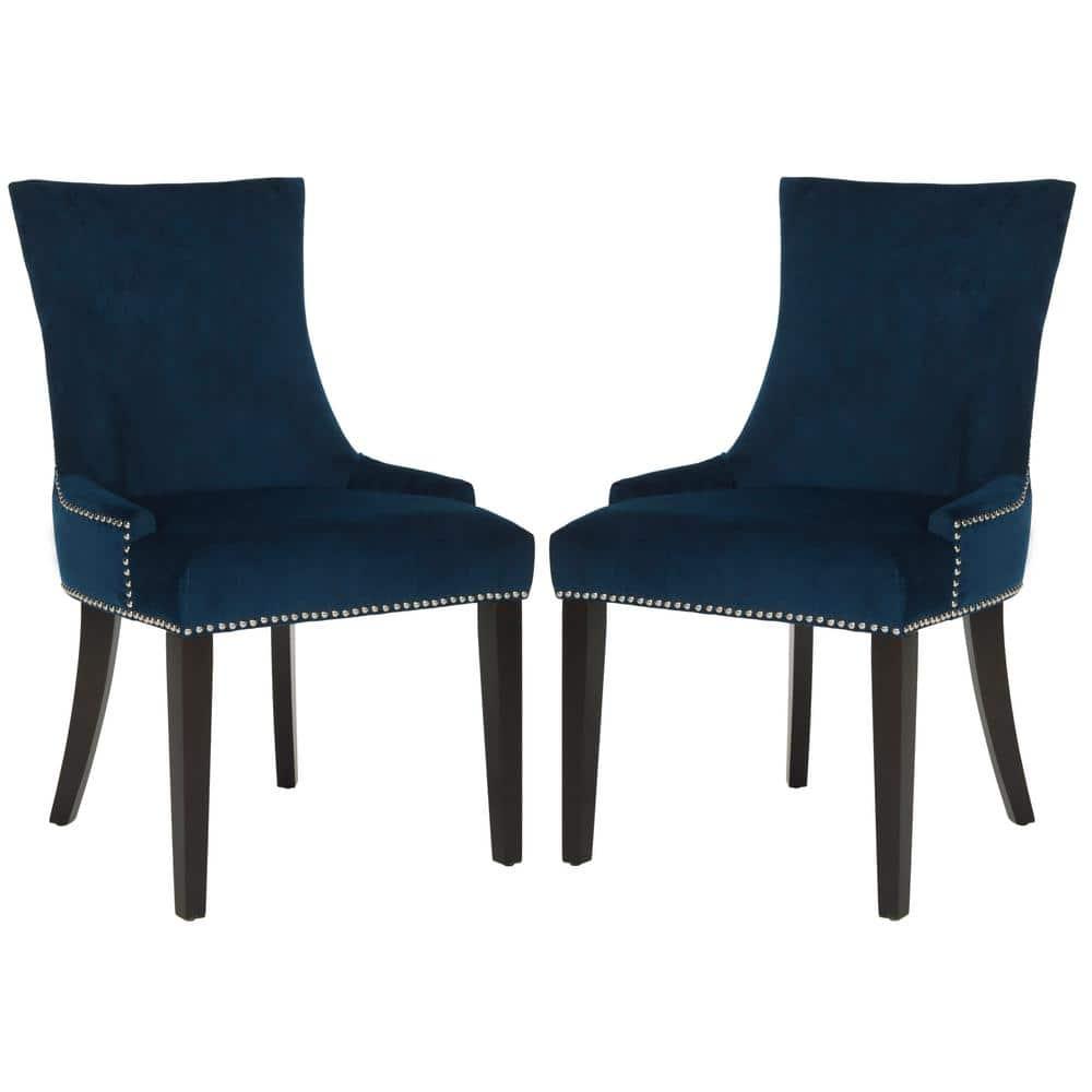 Lester 19"H Dining Chair (Set of 2) - Dark Navy - Safavieh