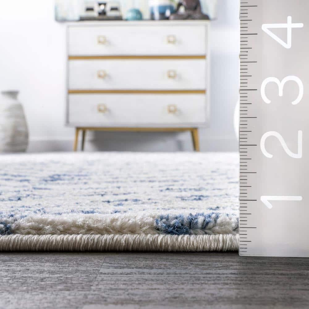 Nuloom Rosanne Chevron 12x18 Indoor Area Rug for Living Room Bedroom Dining Room Kitchen, Blue/Ivory