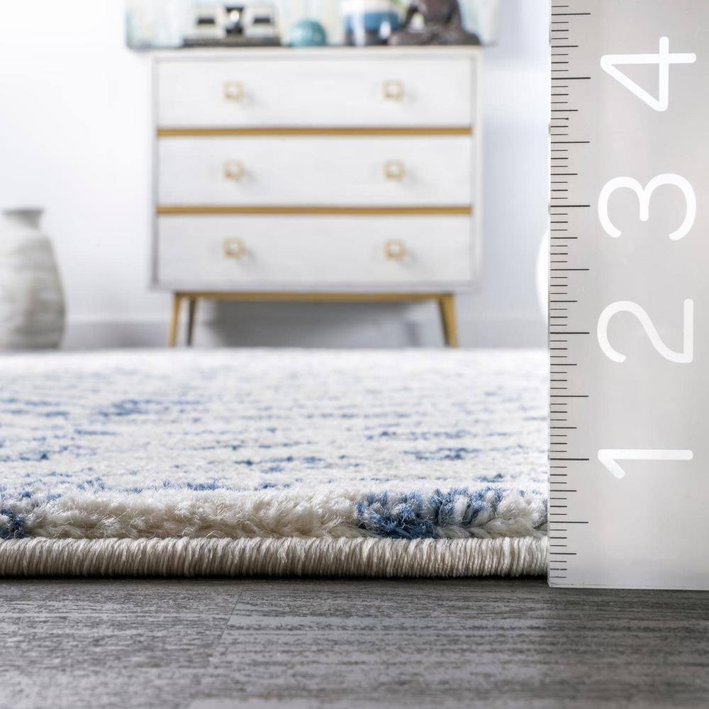 Nuloom Rosanne Chevron 7x9 Indoor Area Rug for Living Room Bedroom Dining Room Kitchen, Blue/Ivory