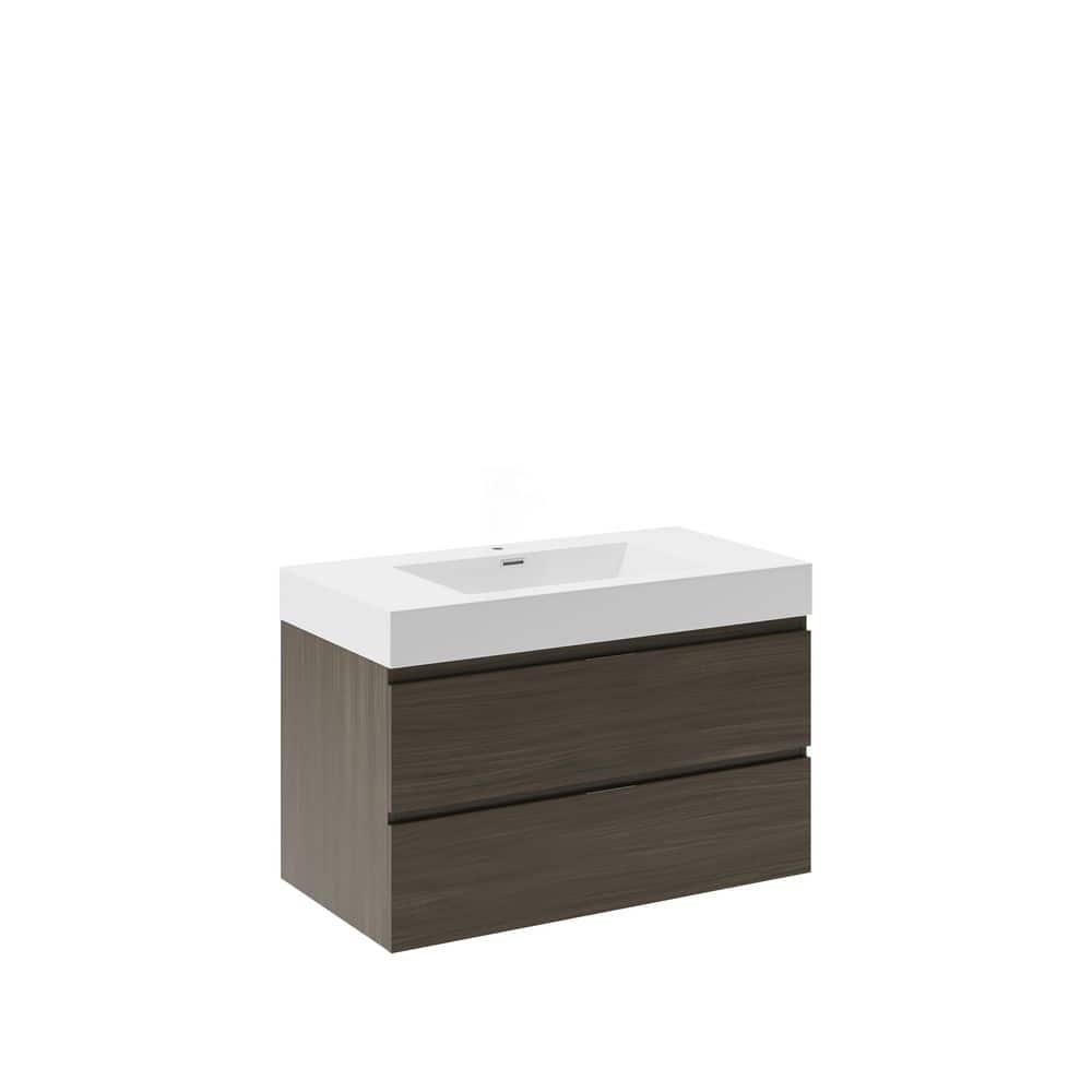Valencia 36" Wall Mount Single Sink Bathroom Vanity with Top and Sink (Faucet Not Included)
