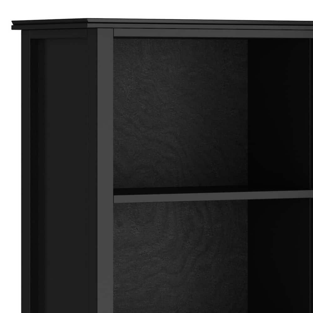 Simpli Home Artisan SOLID WOOD 72 inch x 26 inch Contemporary 5 Shelf Bookcase in Black