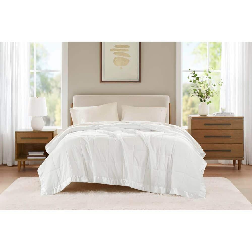 Madison Park Lightweight Down Alternative Blanket with Satin Trim