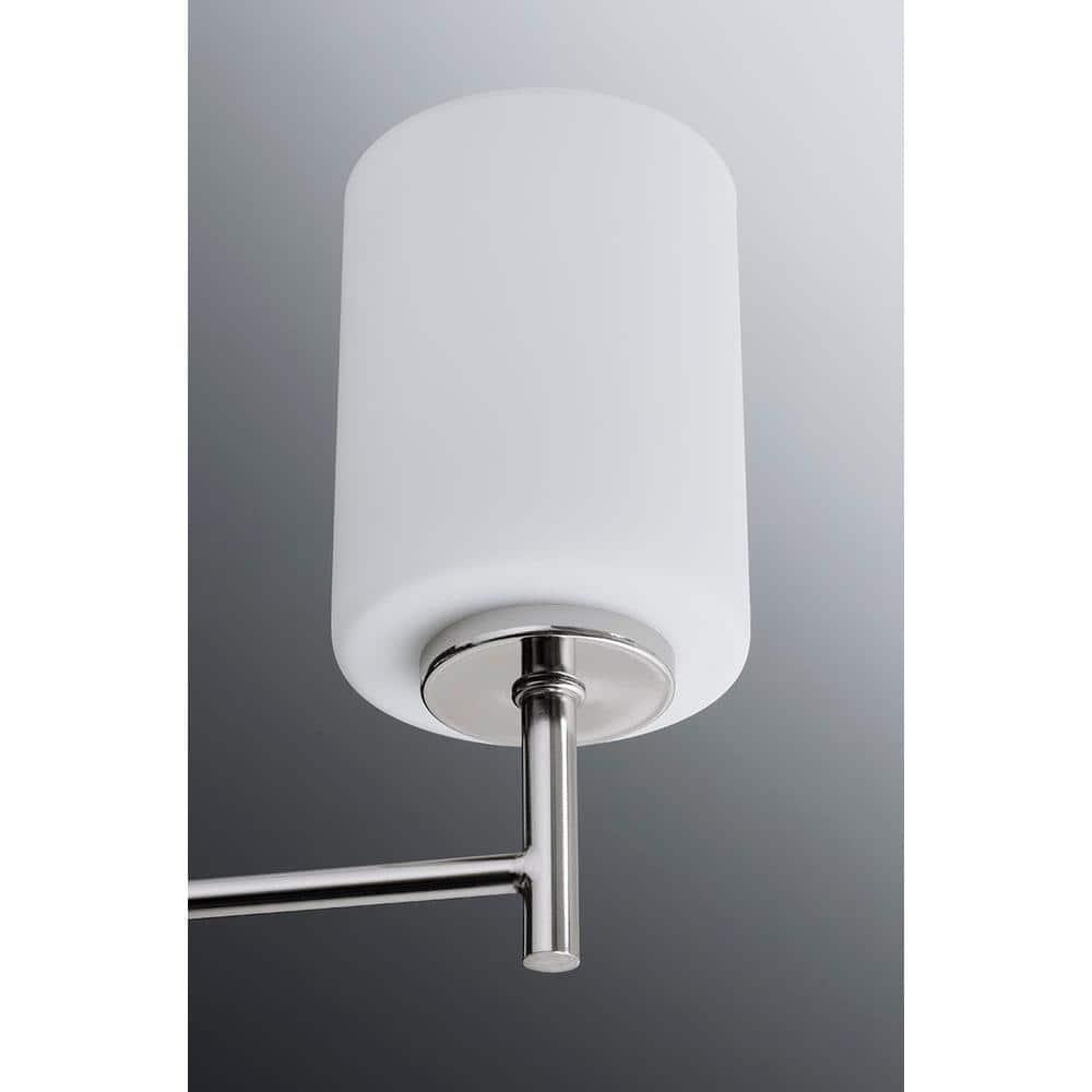 Progress Lighting Replay Collection 2-Light Bath Vanity, Polished Nickel, Shade Included