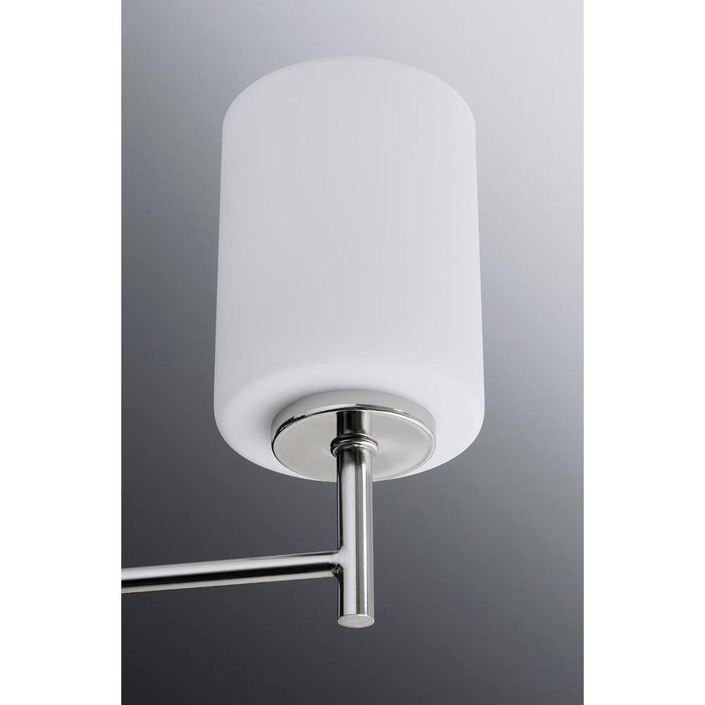 Progress Lighting Replay 1-Light Bath & Vanity Wall Light, Polished Nickel, Porcelain Shade