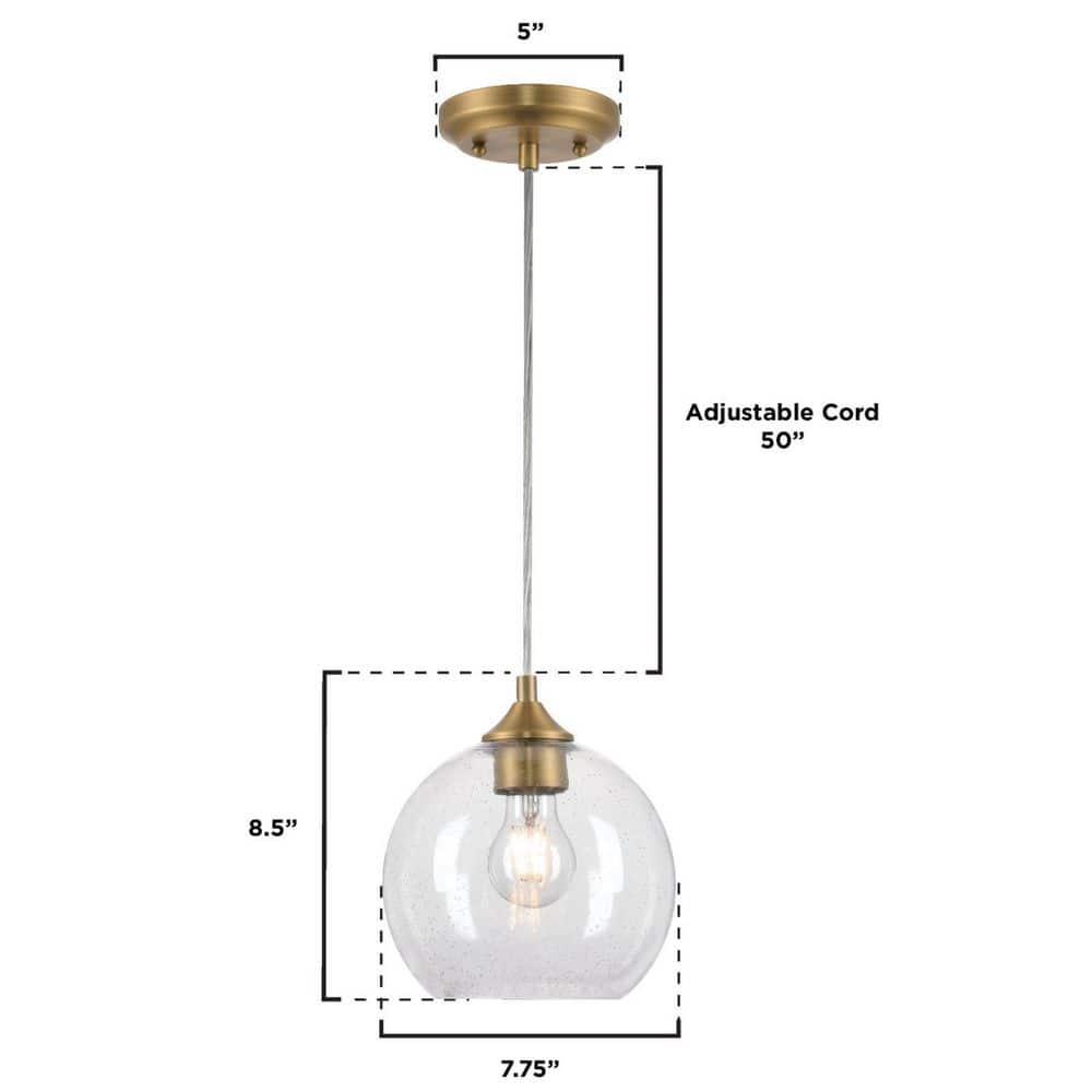 Westinghouse Lighting  Tatze One Light Indoor Mini Pendant - 1-Light Brushed Brass
