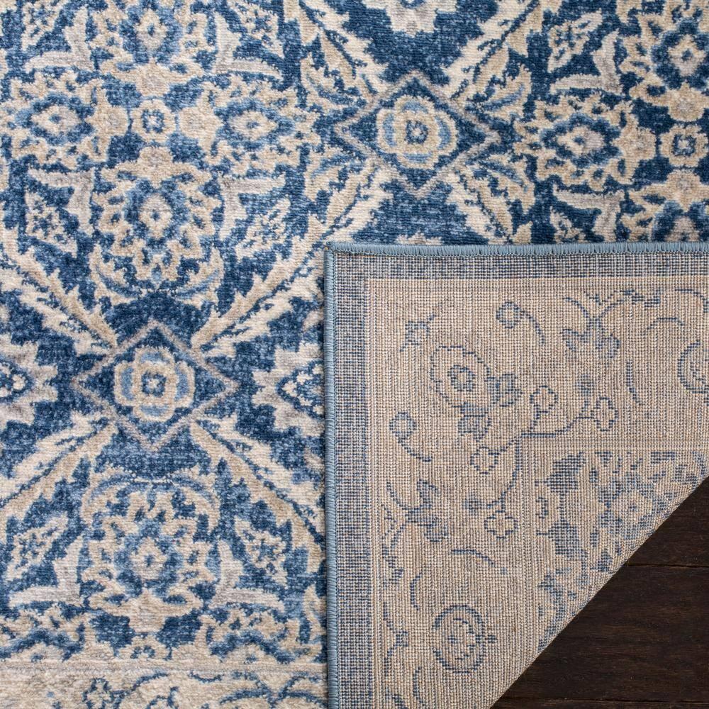 SAFAVIEH Brentwood Brandy Floral Area Rug, Navy/Cream, 3' x 3' Round