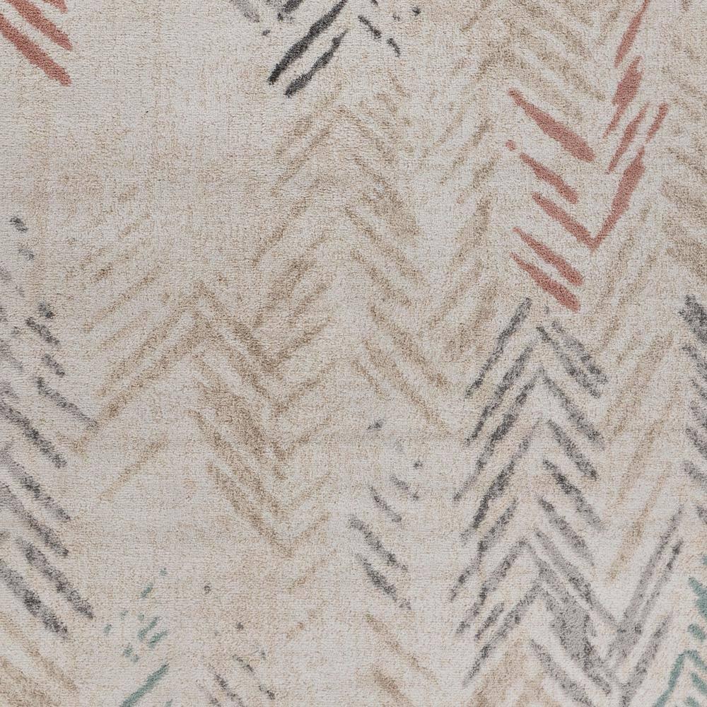 Ox Bay Arrows Distressed 5x8 Multi-color Chevron Herringbone Area Rug